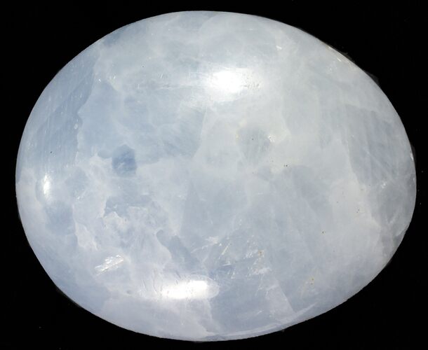 2 to 2 1/2" Polished Blue Calcite Palm Stones - Photo 1